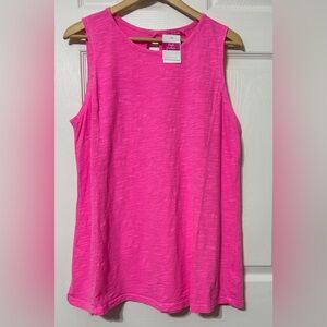 Fresh Produce Women’s Chloe Tank Hot Pink Flamingo Keyhole  NWT Size XL